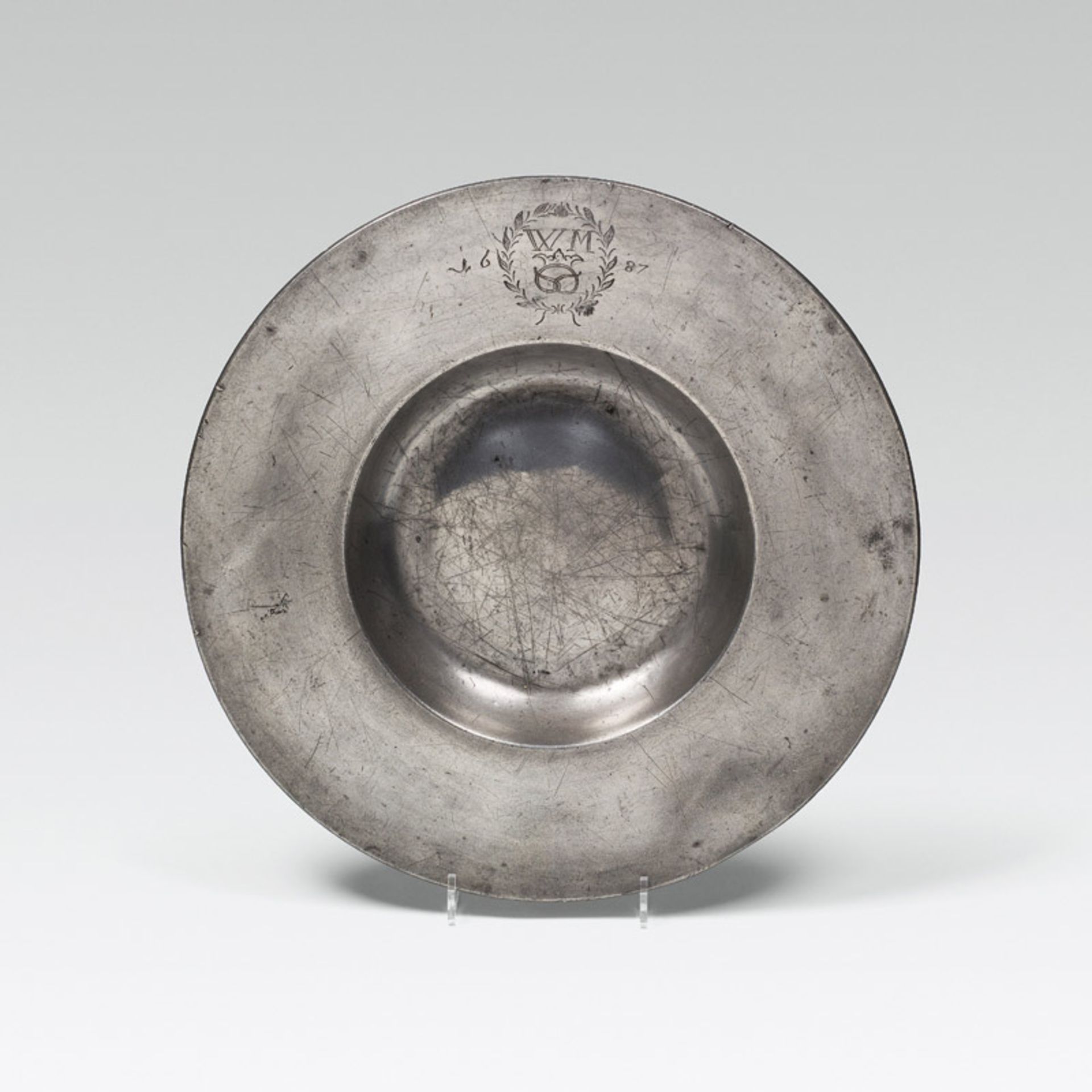 Plate "Baker", Nuremberg, dated 1687 pewter; dm. 35.5 cmprivate collection, Germany Zunftteller "