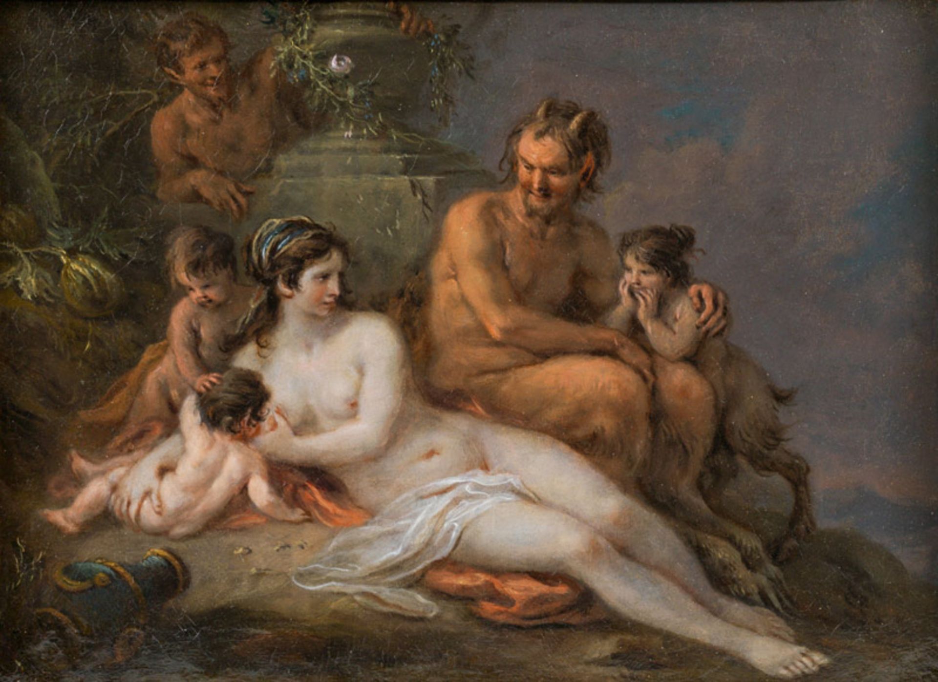 Martin Johann Schmidt, called Kremser SchmidtPan and Nymphe with their children, 1784 oil on