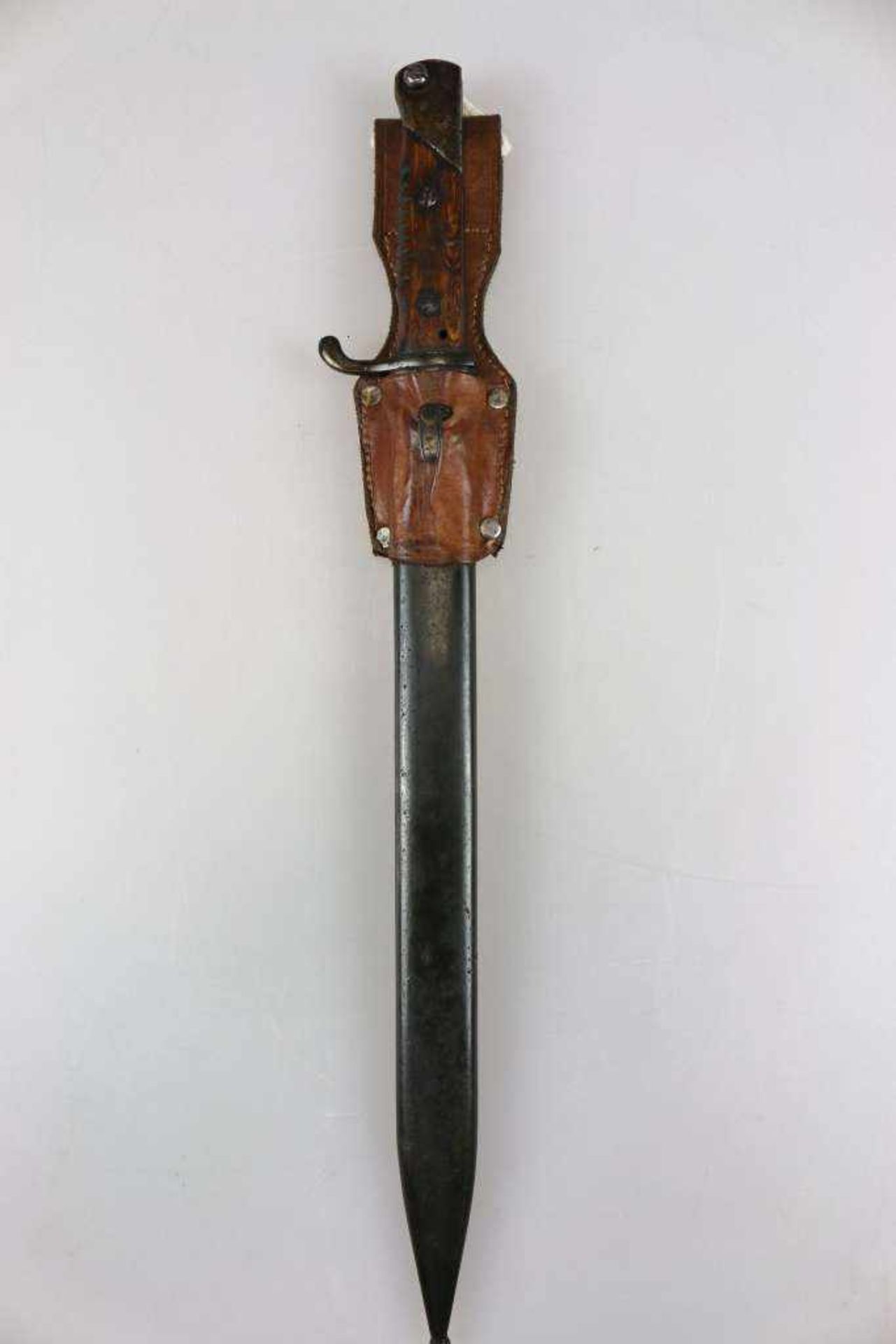 Seltenes bayerisches Seitengewehr 15 "Gottscho", Gesamtlänge: 497 mm, Klingenlänge: 363.5 mm. - Bild 4 aus 4