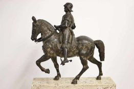 Bronze Reiterstandbild des Condottiere Bartolomeo Colleoni (1400-1475), nach einem Entwurf aus dem