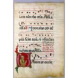 LOMBARDISCHER BUCHMALER , 15. JH. Bergamo (?), um 1470. Einzelblatt aus einem Antiphonarium (oder