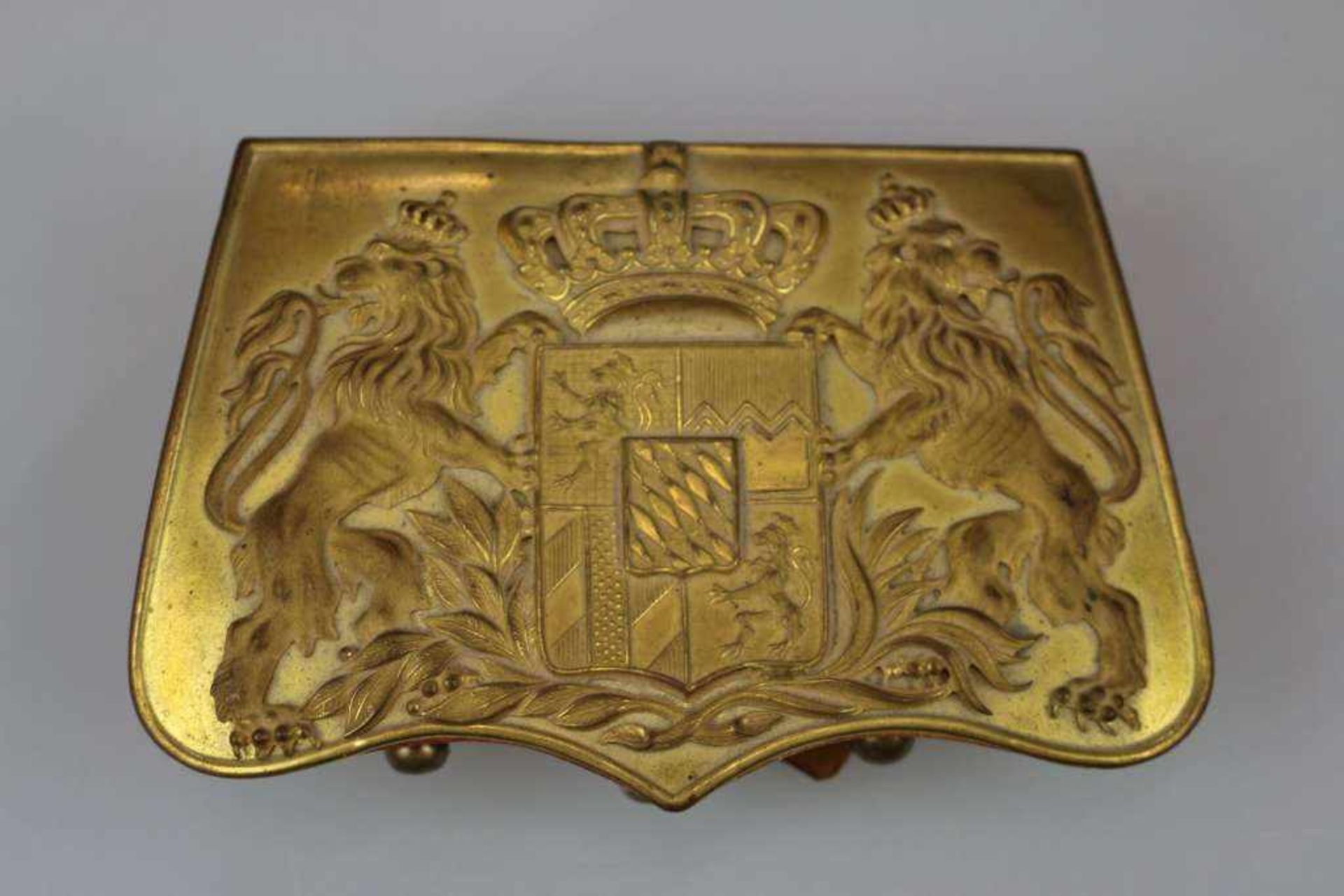 Bayerischer Kartuschenkasten aus dem Besitz des Generalmajor Oswald Zimpelmann, Höhe: 9,6 cm,