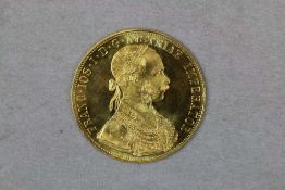 Goldmünze 4 Dukaten Österreich Kaiser Franz Joseph Golddukat 1915, Bruttogewicht: 13,963 g,