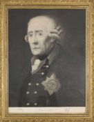 Max HORTE (geb. 1865), Porträt von Friedrich dem Großen, Original-Radierung, signiert unten links,