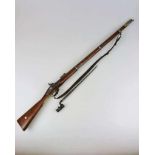 Enfield Pattern Muskete 1853. Gezogener Lauf mit verstellbarer Visierung. Schlossplatte