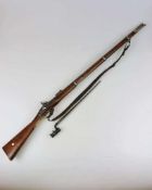 Enfield Pattern Muskete 1853. Gezogener Lauf mit verstellbarer Visierung. Schlossplatte