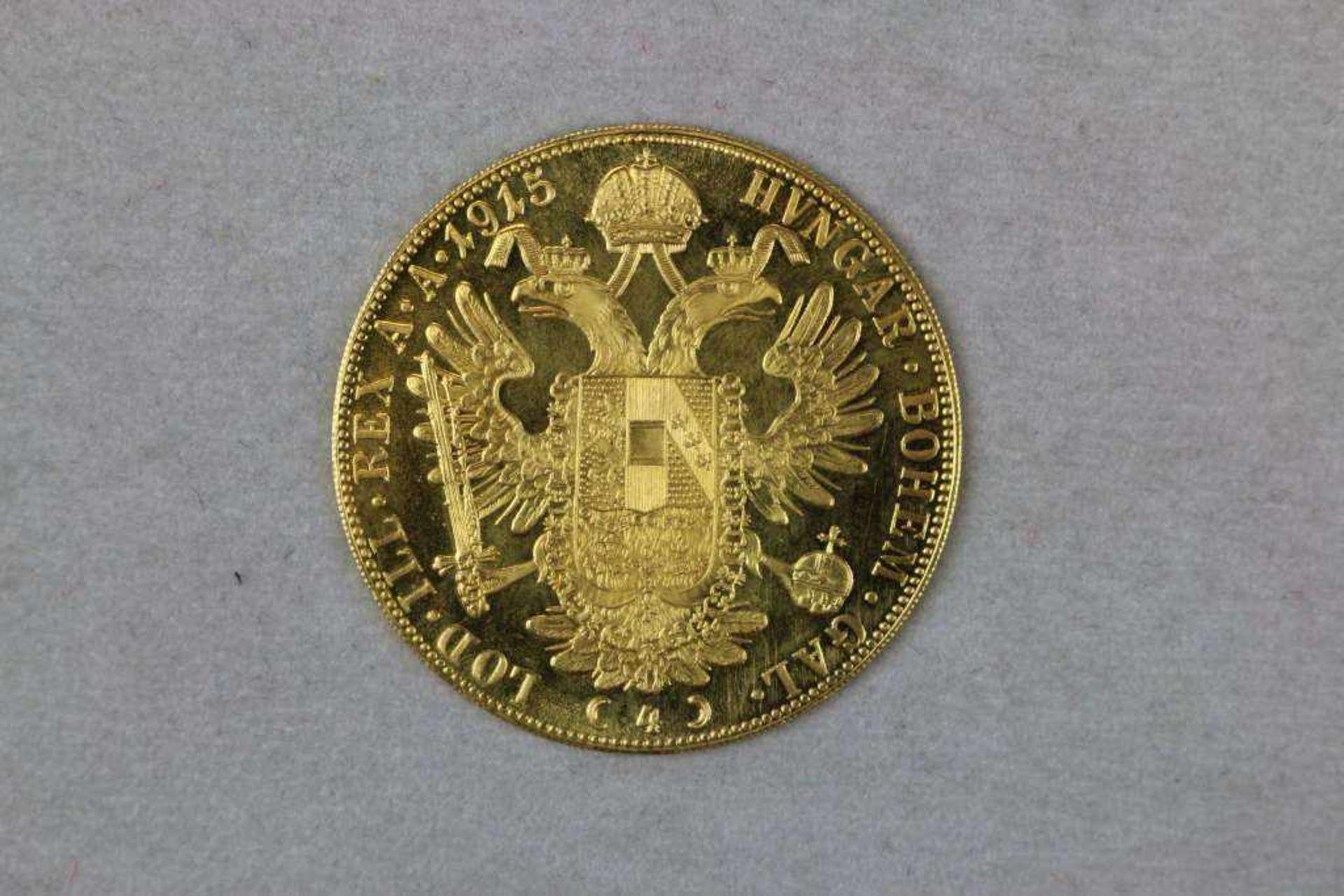 Goldmünze 4 Dukaten Österreich Kaiser Franz Joseph Golddukat 1915, Bruttogewicht: 13,963 g, - Image 2 of 2