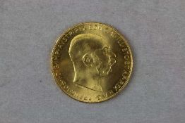 Goldmünze 100 Kronen Österreich Kaiser Franz Joseph 1915, Bruttogewicht: 33,875 g, Feingehalt: 900/