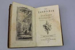 Hirschfeld, C. C. L.: Das Landleben, dritte verbesserte Auflage. Leipzig, Crusius 1771. Mit gest.