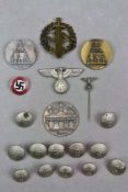 Konvolut Abzeichen 3. Reich, bestehend aus 3 X Reichsparteitag, SA Sportabzeichen,