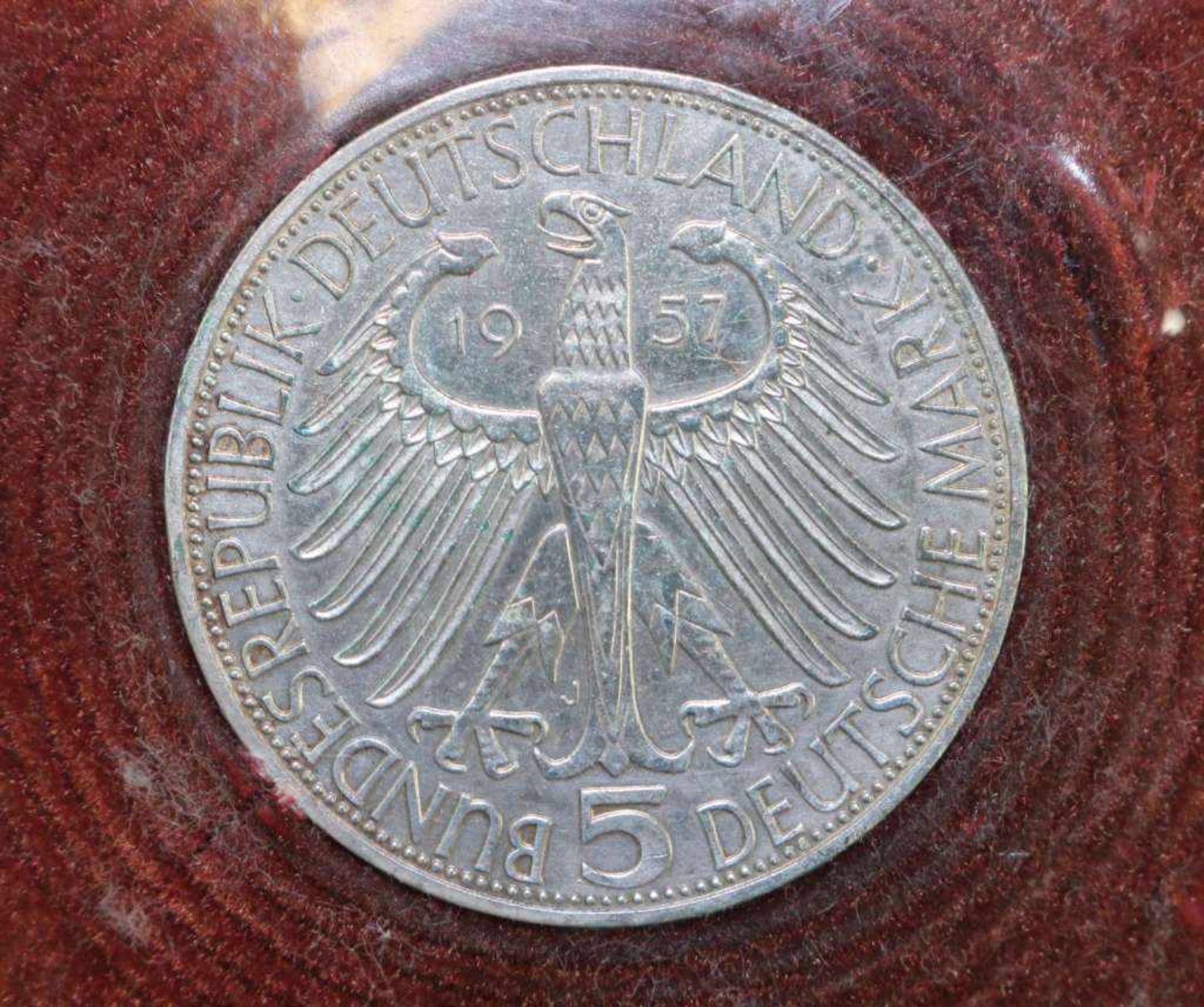 Gedenkmünze 5 Deutsche Mark 1957, zum 100. Todestag von Joseph Freiherr von Eichendorff. Silber ( - Bild 2 aus 2