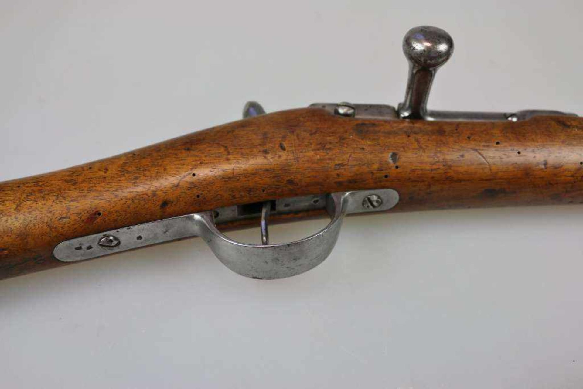 Chassepot-Zündnadelgewehr M 1866, Kal. 11 mm mit Yatagan-Bajonett. Am Schloß gestempelt "Manufacture - Bild 5 aus 10