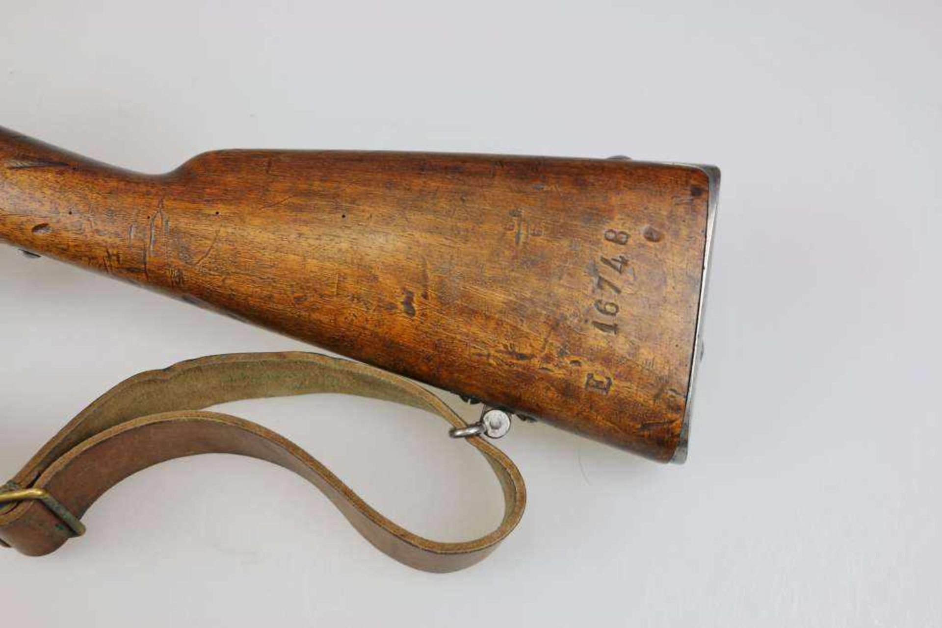 Chassepot-Zündnadelgewehr M 1866, Kal. 11 mm mit Yatagan-Bajonett. Am Schloß gestempelt "Manufacture - Bild 3 aus 10