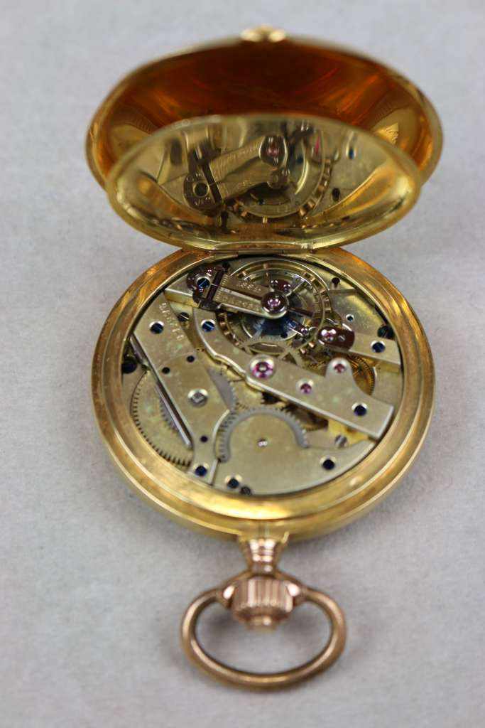 Vacheron Constantin Savonette, Vintage Taschen Uhr. 750er Gelbgold an 585er Gelbgold Uhrenkette. - Image 8 of 9