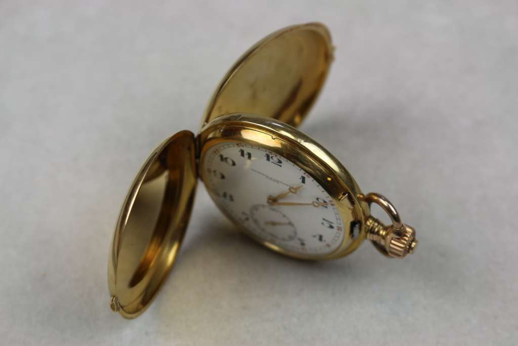 Vacheron Constantin Savonette, Vintage Taschen Uhr. 750er Gelbgold an 585er Gelbgold Uhrenkette. - Image 7 of 9