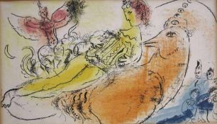 Marc CHAGALL (1887-1985), Steinlithographie 1957 "L'ACCORDEONISTE" aus dem Atelier Fernand