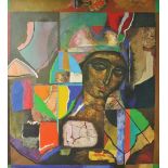 John CORBIDGE (1935-2003), "Madonna" Öl auf Leinwand, Maße: 120 cm x 120 cm. Gerahmt.