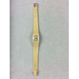 Arctos Damenarmbanduhr aus 585er-Gelbgold, rundes Zifferblatt, mechanisches Uhrwerk/Handaufzug.