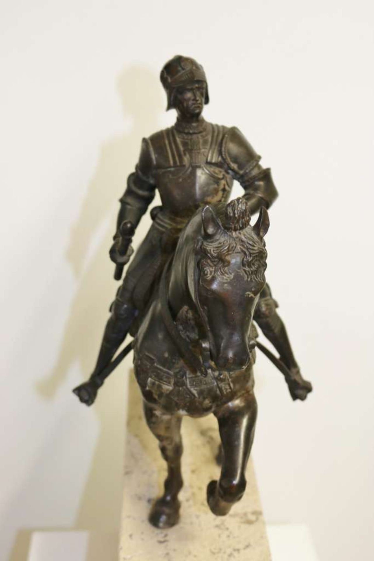 Bronze Reiterstandbild des Condottiere Bartolomeo Colleoni (1400-1475), nach einem Entwurf aus dem - Bild 3 aus 6