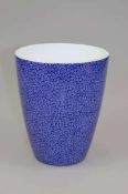 Tiffany Vines Vase, blaues Kringel-Dekor, H: 25 cm, Durchmesser: 20 cm, Bodenmarke. Neuwertiger