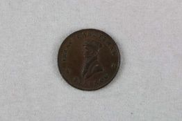 Farthing-Token 1826 des Londoner Eisenwarenhändlers Isaac Earlysman Sparrow, BrB. in Ballonkluft n.