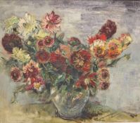 Kurt MEYER-EBERHARDT (1895-1977), Stilleben mit Blumen, Öl auf Leinwand, Signatur unten rechts.
