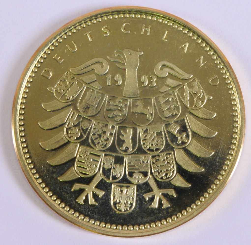 Münze, "Deutschland einig Vaterland", Helmut Kohl, 1993, GG, ca. 10 gr. - Image 2 of 2