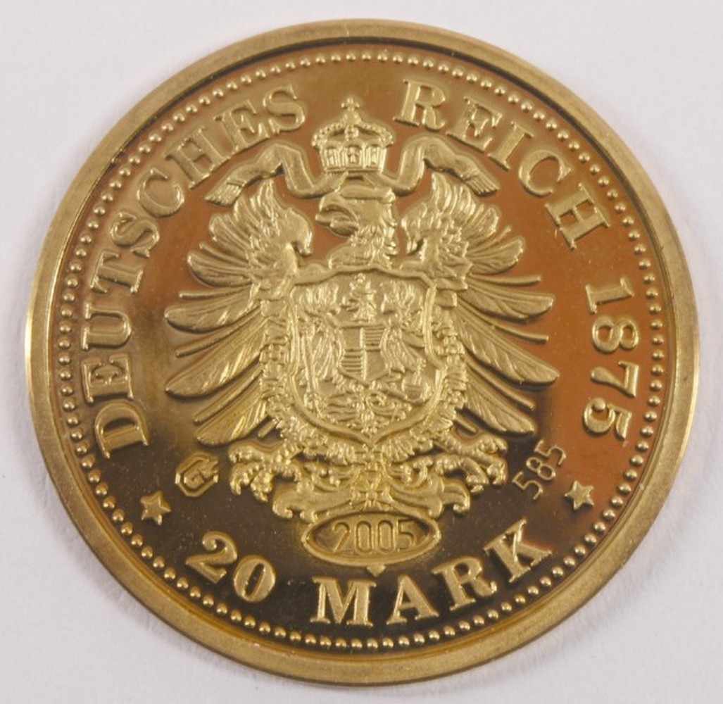 Münze, Deutschland, 2005, 20 Mark, GG 585, ca. 3,10 gr. - Image 2 of 2