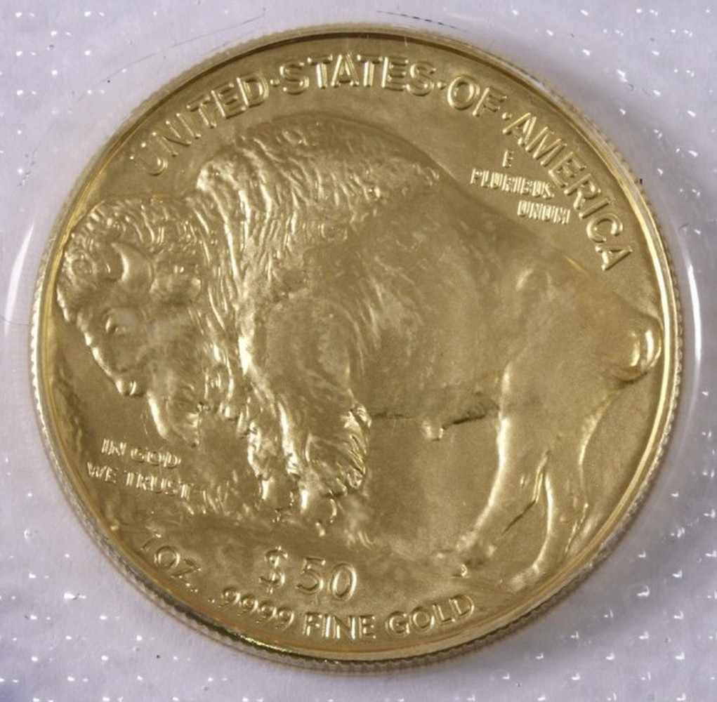 Münze, USA, 50 Dollar, 2007, 1 Unze Feingold, Original-Verschweißt - Image 2 of 2