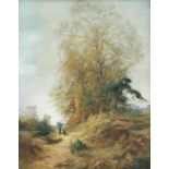 Lebon, Leon G., belgischer Maler, geb. 1846. "Jäger in Landschaft", sign., Öl/Lw., 50 x 40 cm
