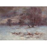 Kelety, Gabor, ungarischer Maler 1870 - 1951. "Winterlandschaft", sign., Öl/Lw., 50 x 70 cm,