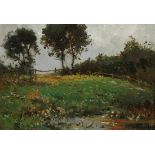 Rip, Willem Cornelis, Rotterdam 1856 - 1922 Den Haag. "Landschaft mit Teich", sign., Öl/Lw., 25 x 33