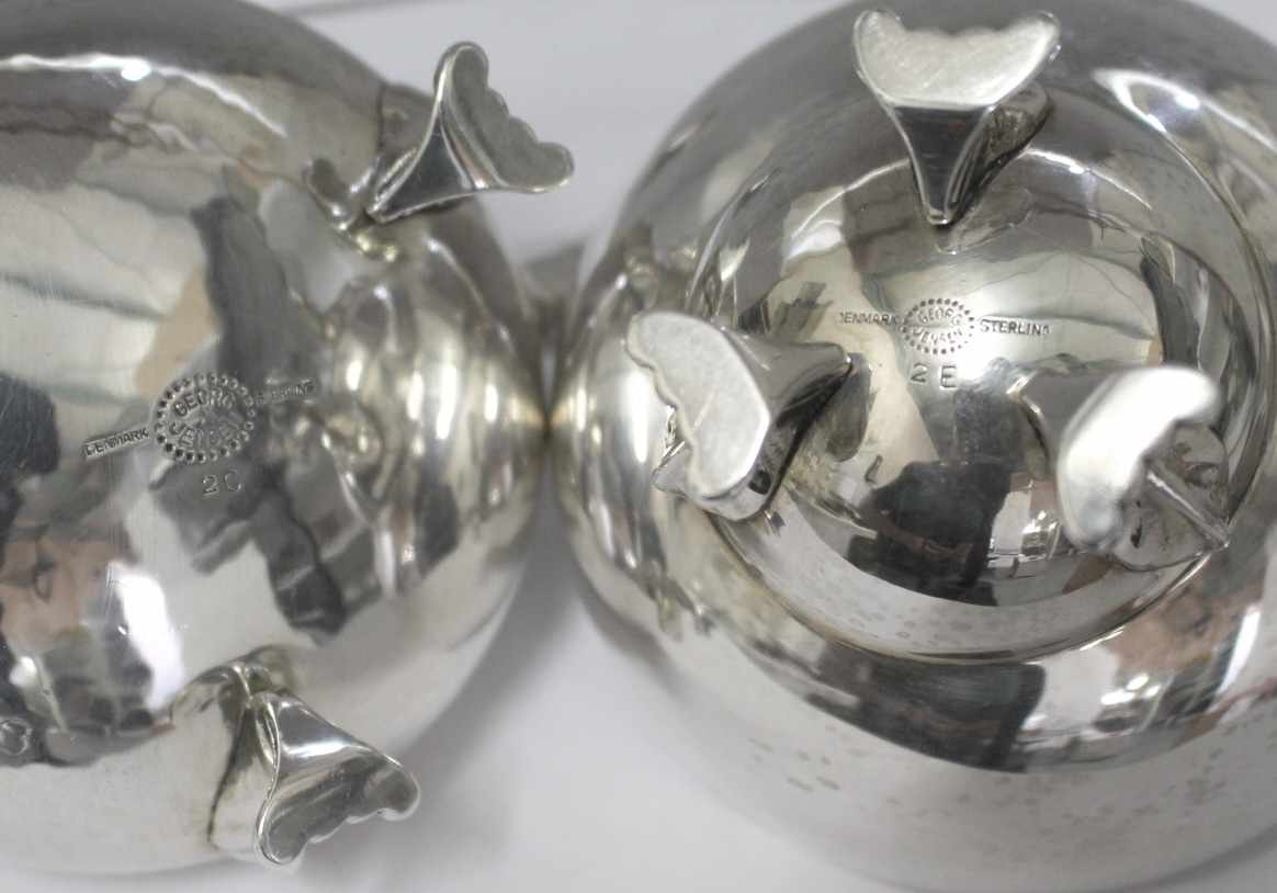 Kaffee-Set, 3-tlg., "Magnolia", Georg Jensen, Kopenhagen, Dänemark, nach 1945, Entwurf um 1905, - Image 5 of 5