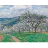 Nonn, Carl, Bonn 1876 - 1949 ebenda. "Frühling bei Godesberg", sign., Ortsbez. Bonn, Öl/Lw., 55 x 72