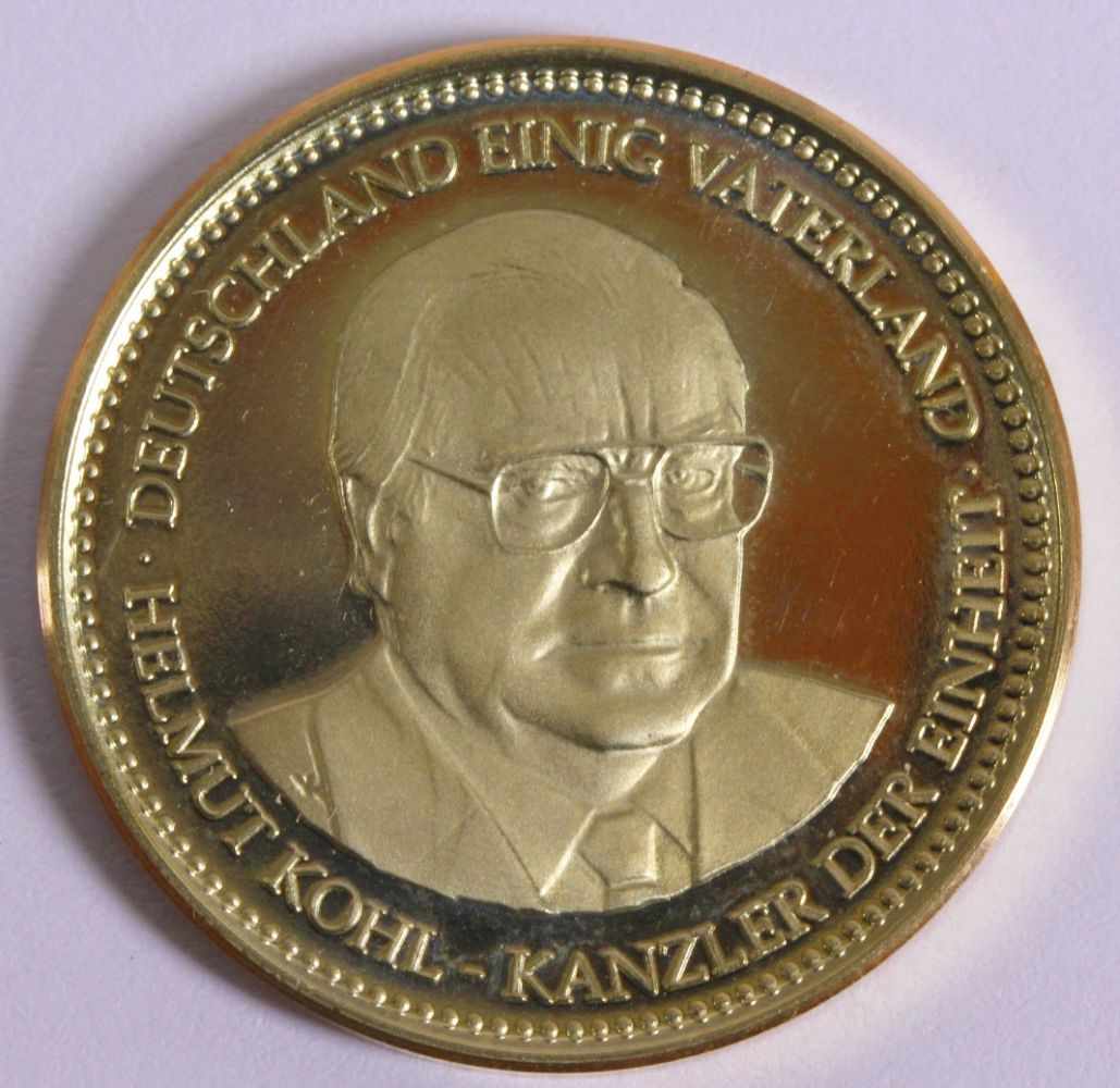 Münze, "Deutschland einig Vaterland", Helmut Kohl, 1993, GG, ca. 10 gr.