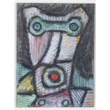 Brendel, Walter, geb. 1923 in Ludwigshafen. "Figuration", Pastell, sign., dat. 1976, 14 x 10,5 cm,