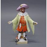 Porzellanfigur, "Dottore", Meissen, Schwertermarke, 1. Wahl, Modellnummer D. 40, polychrom und