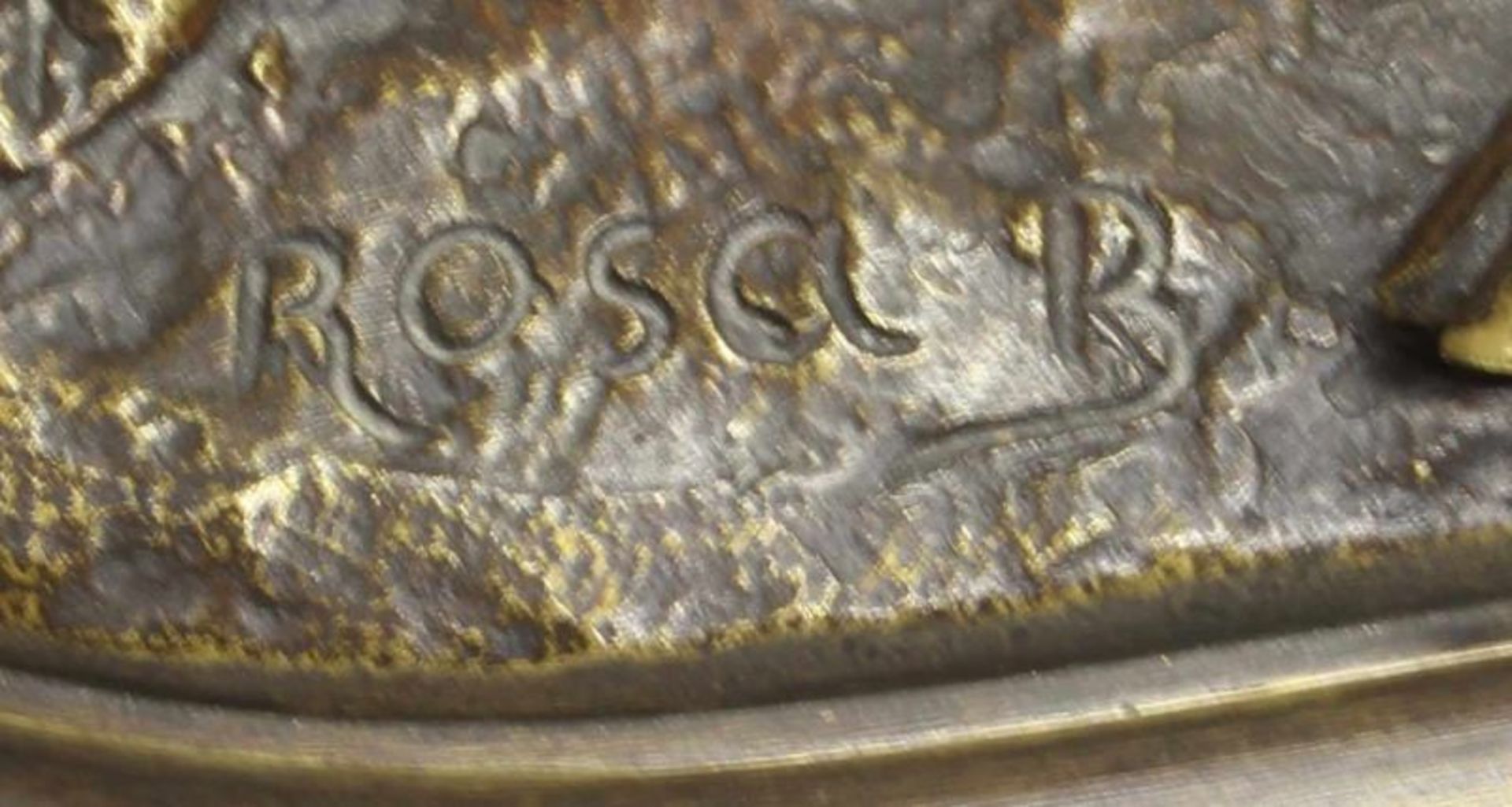 Bronze, dunkel patiniert, "Liegender Bulle", auf der Plinthe bezeichnet Rosa B., 12 cm hoch, 27 cm - Image 4 of 4