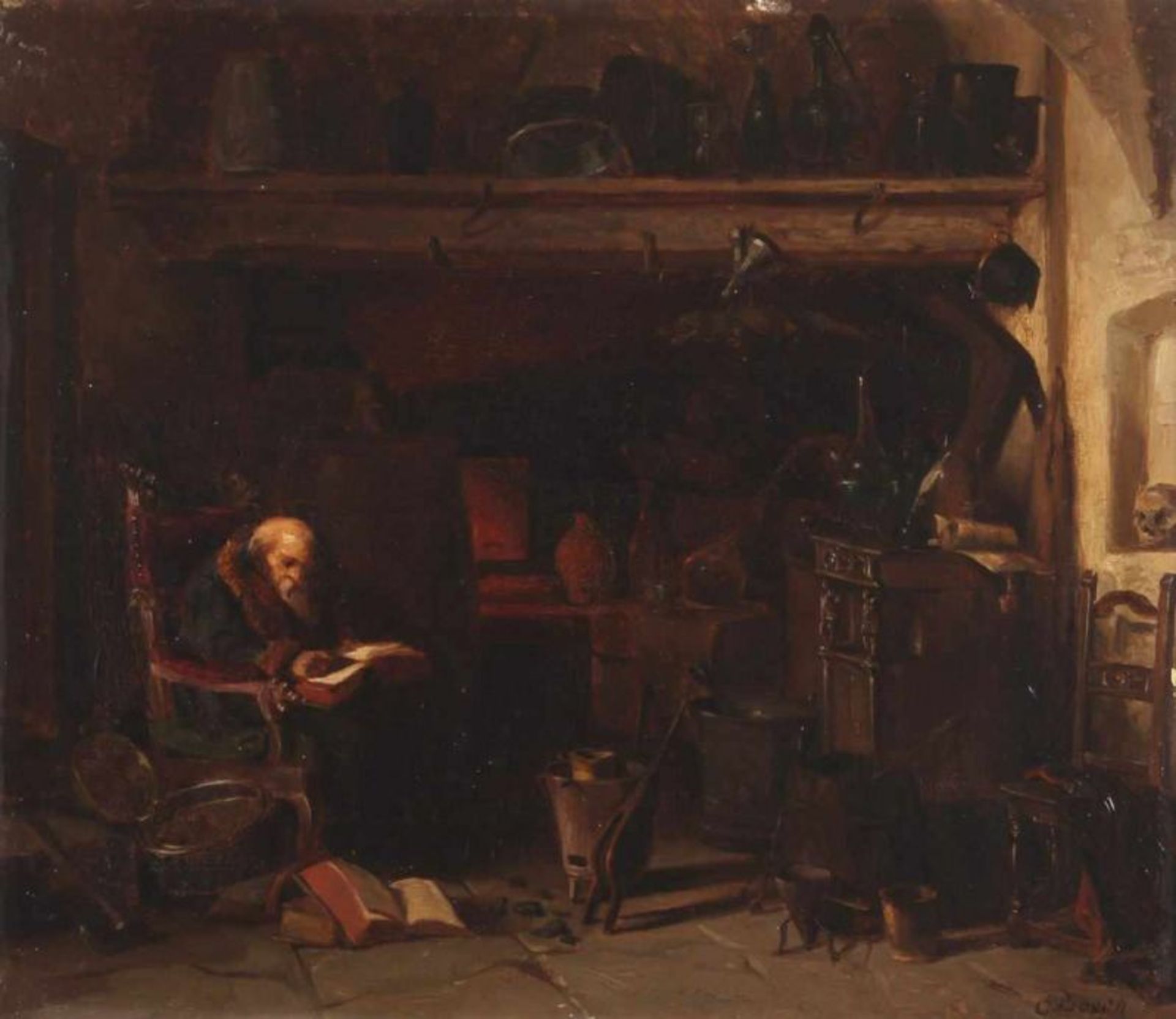 Bosch, Ernst (1834 Krefeld - 1917 Düsseldorf, Schüler der KA Düsseldorf, Porträt-, Genre- und