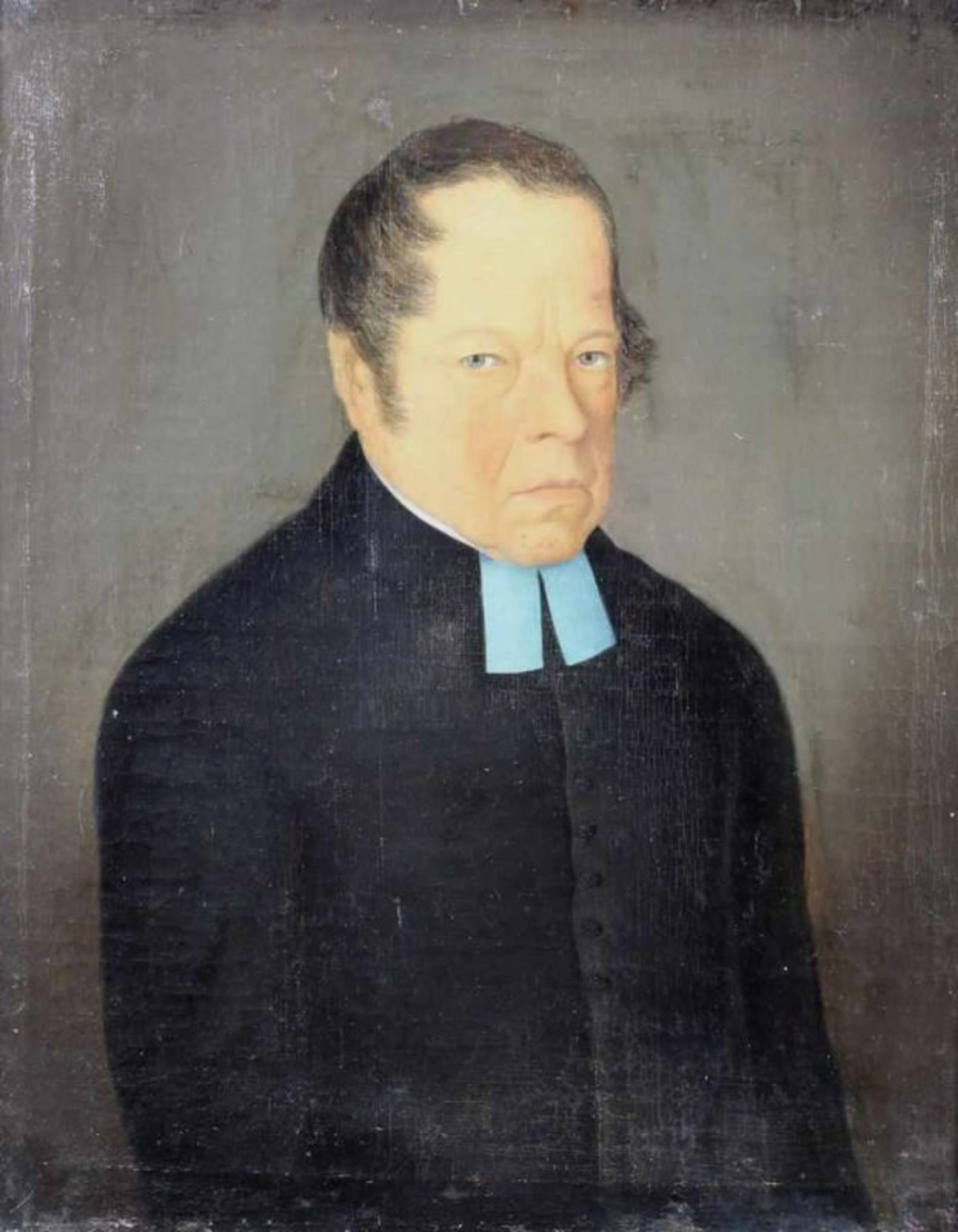 Porträtmaler (1. Hälfte 19. Jh.), "Bildnis eines Priesters", Öl auf Leinwand, 30 x 24 cm 20.00 %