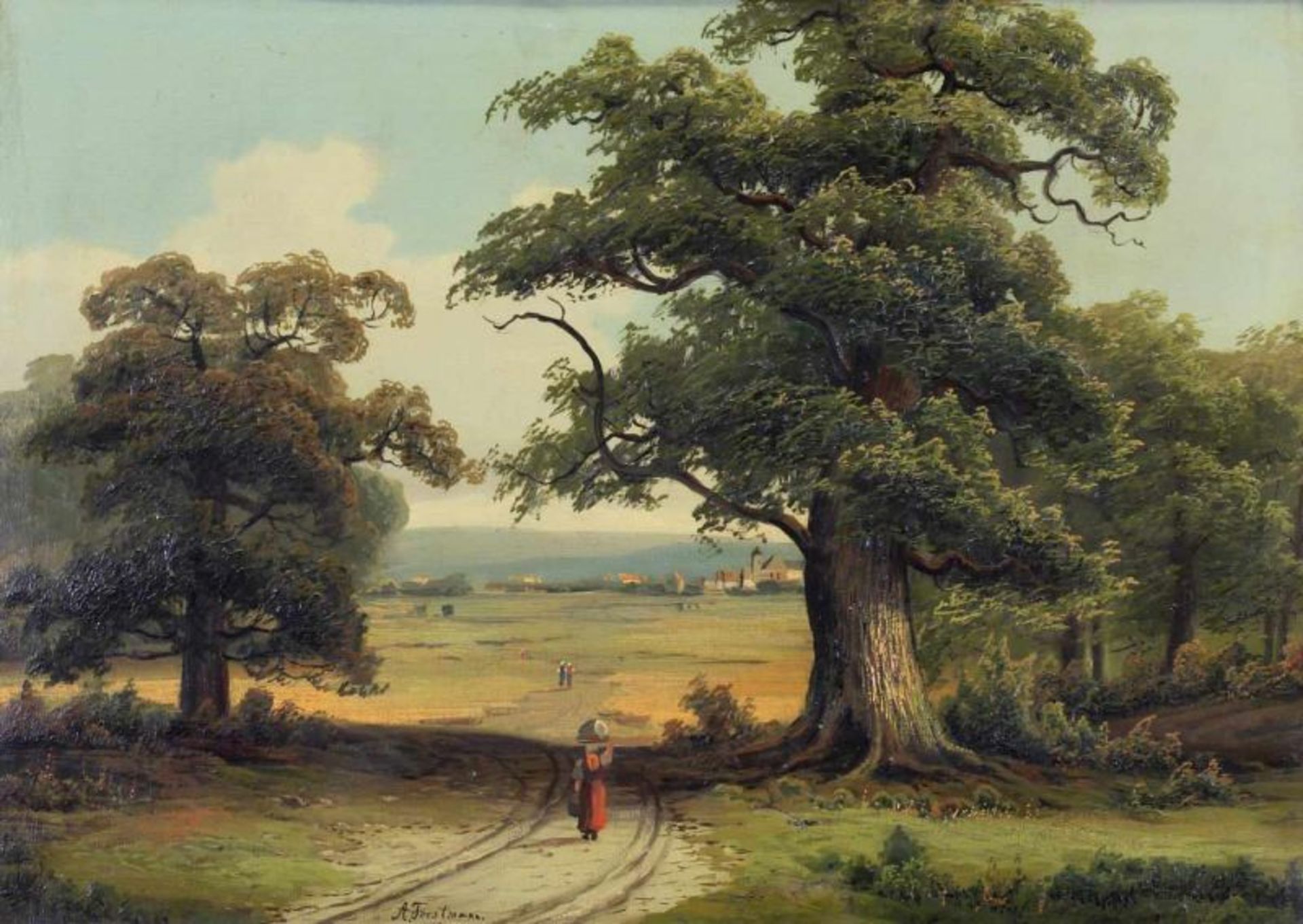 Forstmann, Arnold (1842 Düsseldorf - 1904, Schüler der KA Düsseldorf, Landschaftsmaler), "