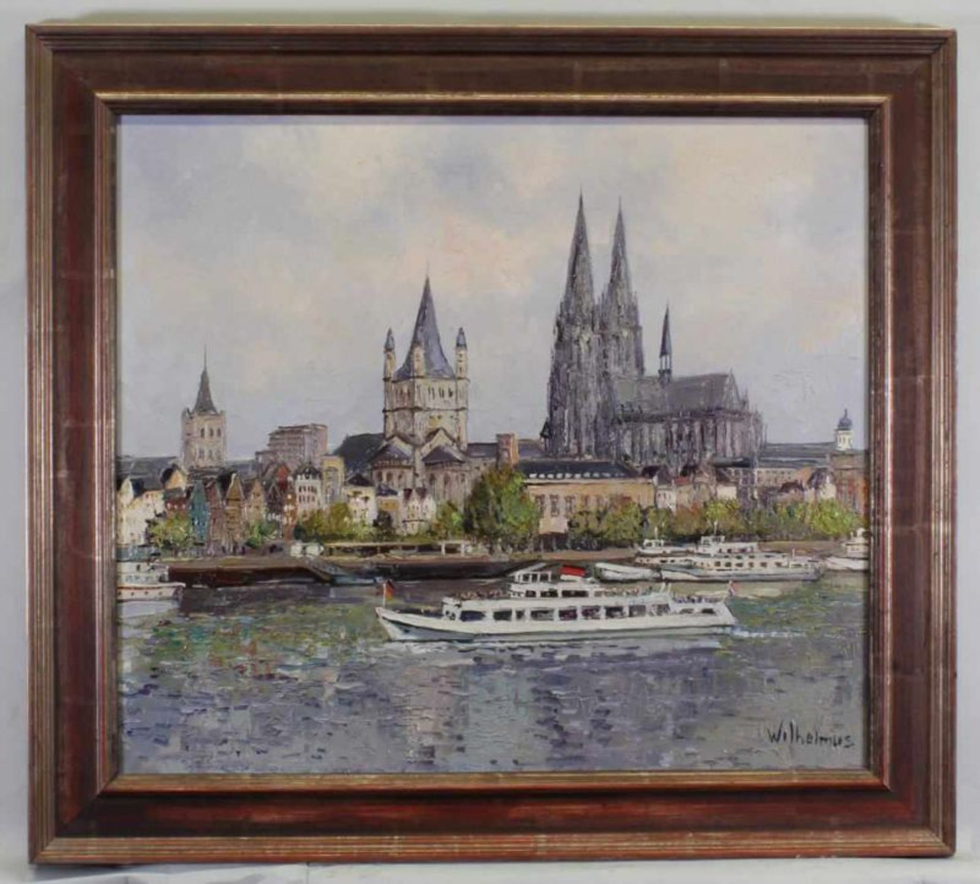 Wilhelmus (20. Jh.), "Blick auf Köln", Öl auf Leinwand, signiert unten rechts Wilhelmus, 60 x 70 - Image 2 of 4