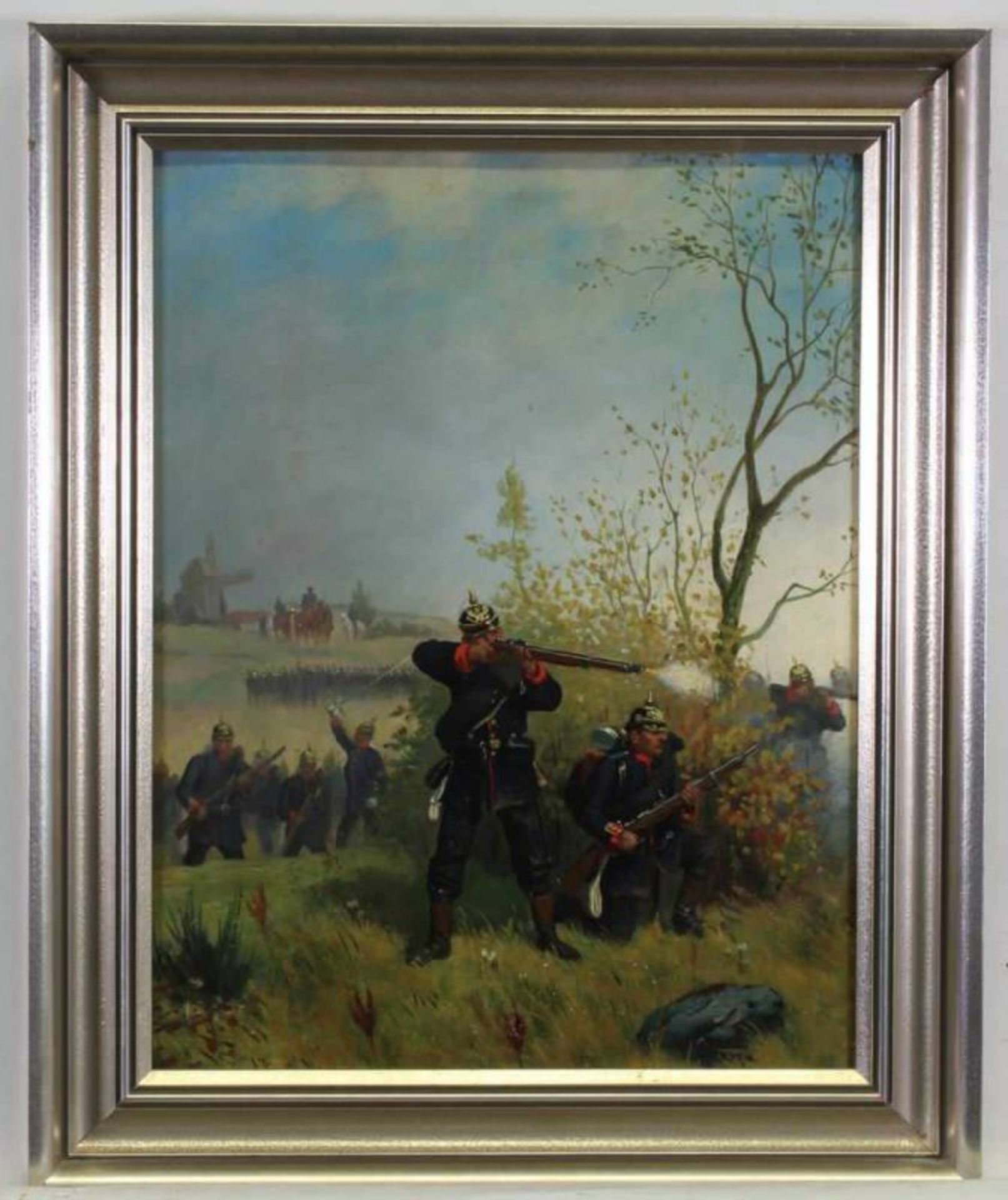Becker-Heyer, Rudolf Albert (1862 Kaiserswerth - 1930, Schlachtenmaler), Pendants, "Preußische - Image 2 of 8