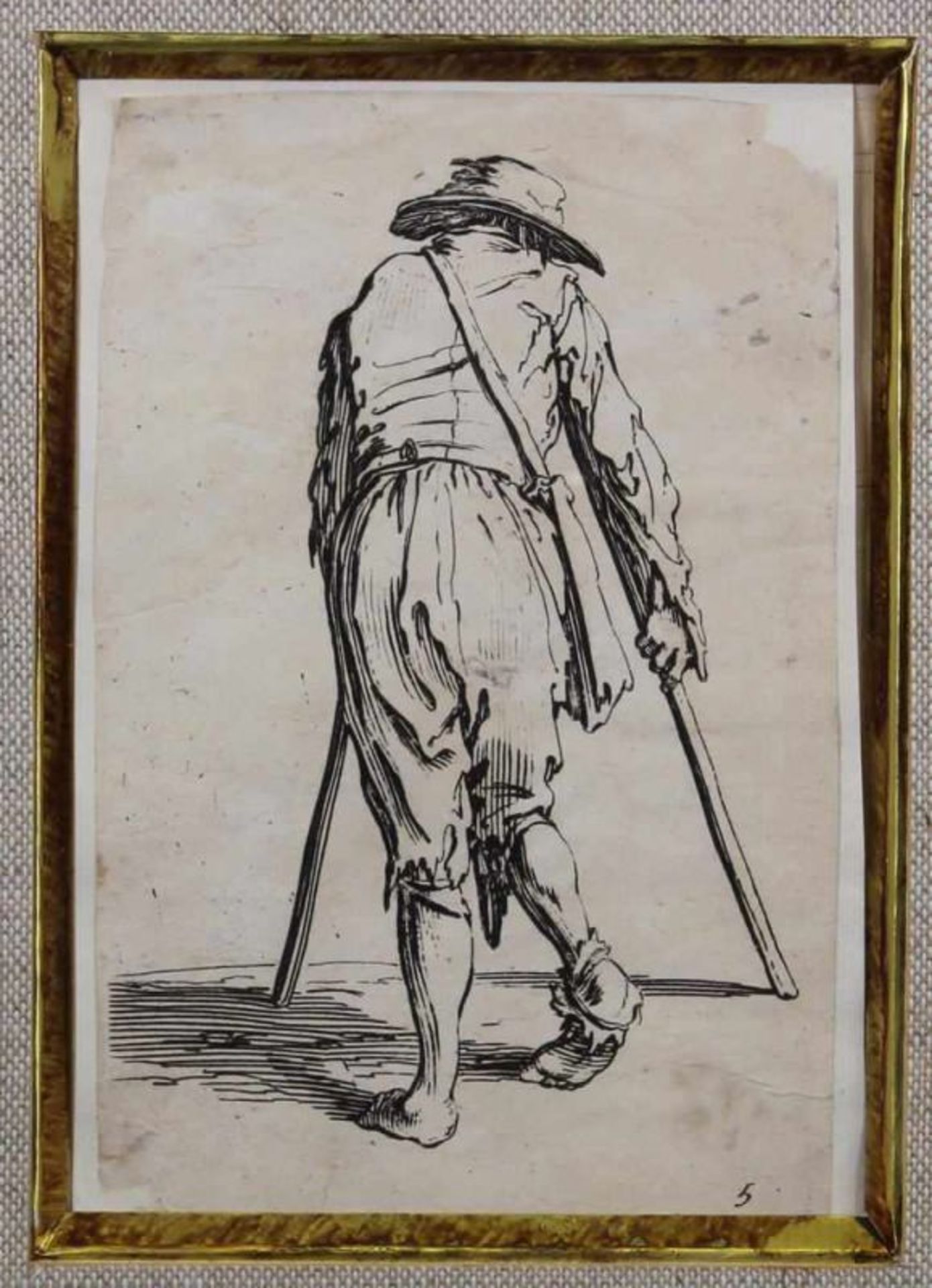 Callot, Jacques (Nancy 1592 - 1635), 4 kleine Radierungen, "Bettler", je ca. 14 x 9 cm, zusammen - Image 5 of 5