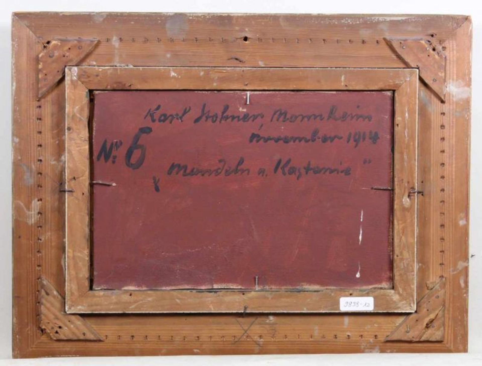Stohner, Karl (1894 Mannheim - 1957 Paris), "Mandeln und Kastanie", Öl auf Karton, signiert und - Image 4 of 4