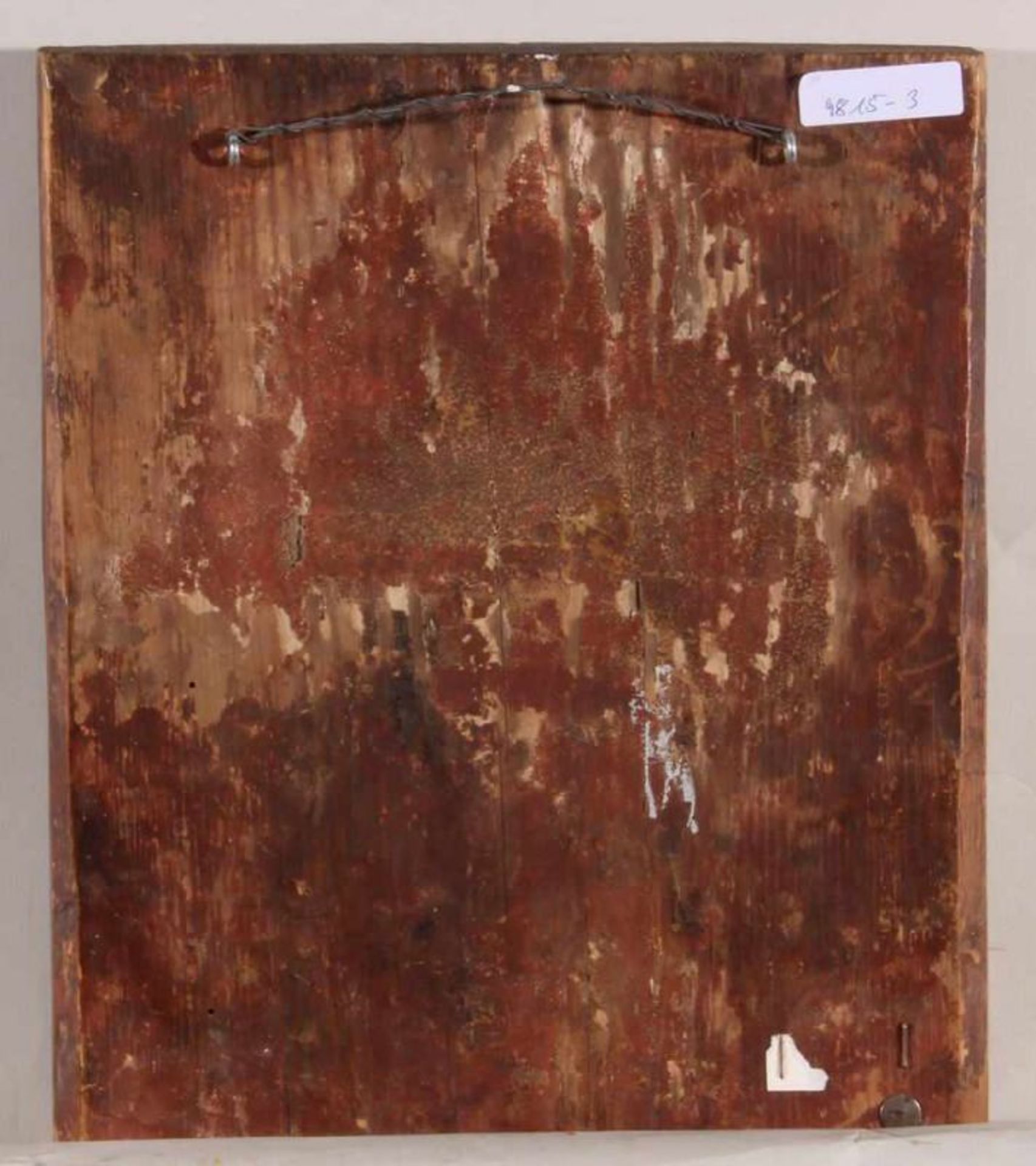 Ikone, Tempera auf Holz, "Gottesmutter Pokrow", Russland, 19. Jh., 27 x 23 cm, kleine Beschädigungen - Image 4 of 4