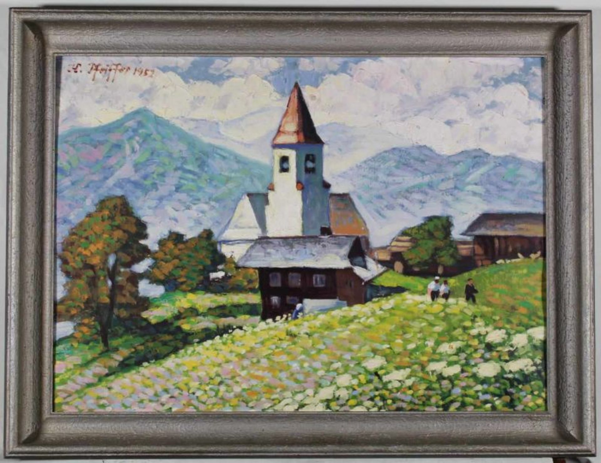 Pfeiffer, Henri (1907 - 1952), "Sommerlandschaft im Tessin", Öl auf Karton, signiert und datiert - Image 2 of 3