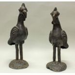 Paar Vögel, Bronze, Afrika, 51 cm bzw. 53 cm hoch. Provenienz: Rheinische Privatsammlung 20.00 %