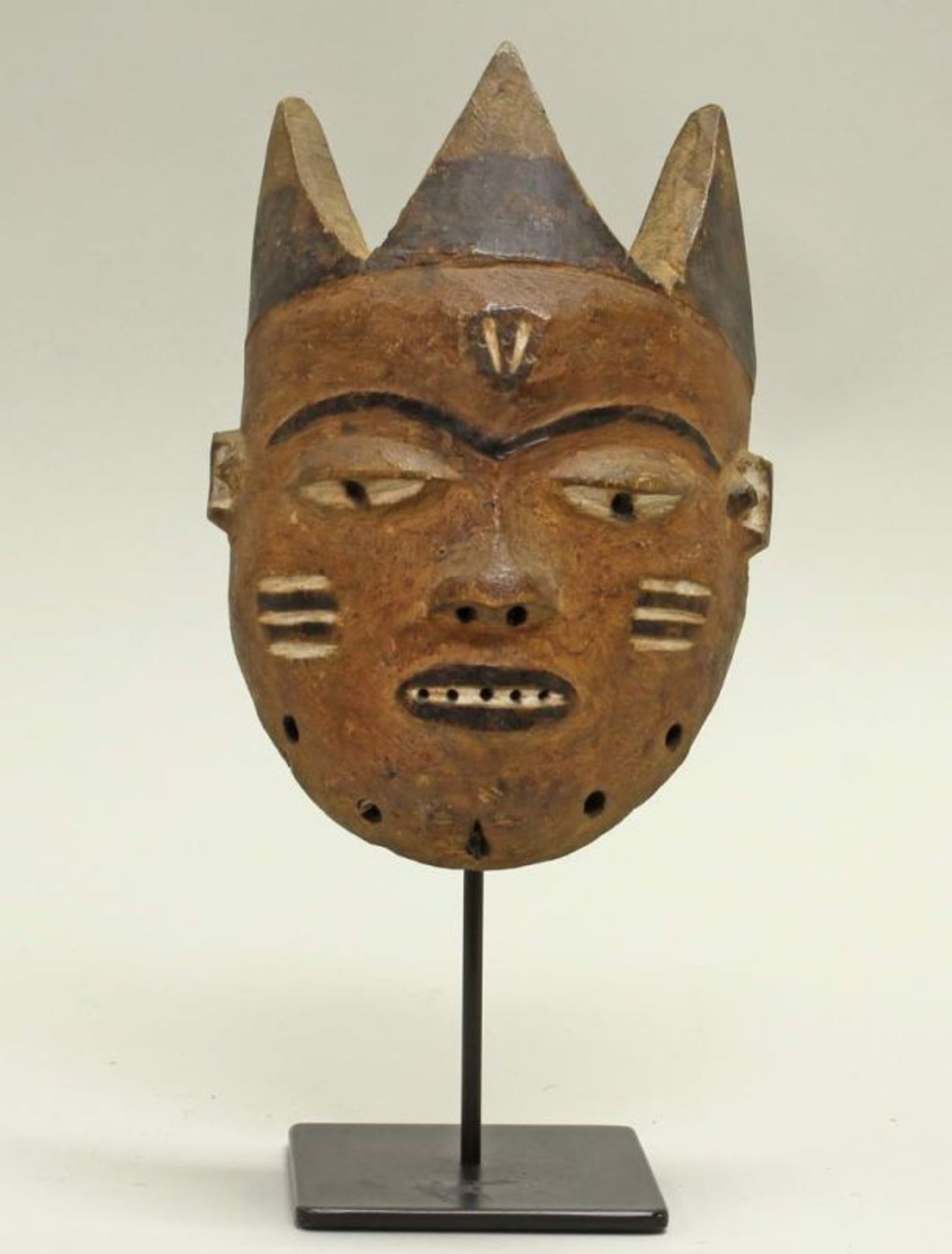 Handmaske/phumbu, westliche Pende, Demokratische Republik Kongo, Afrika, authentisch, Holz,