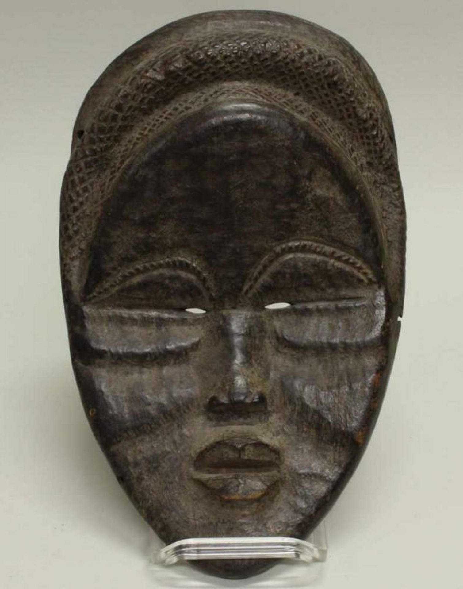 Maske, Dan, Elfenbeinküste, Afrika, authentisch, Holz, dunkle Patina, 61 cm hoch 20.00 % buyer's